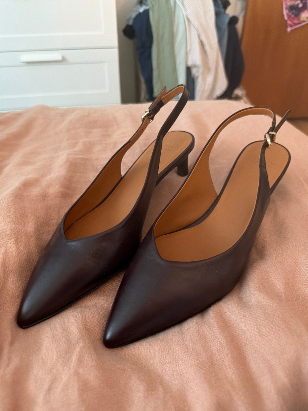 Sezane Serena High Heels Vintage Bordeaux - Size US 10